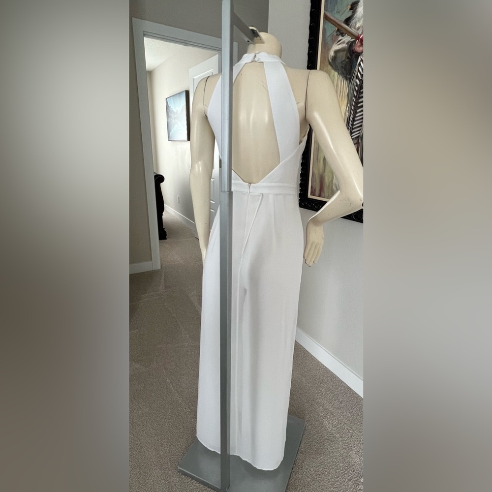 BCBGMAXAZRIA Josselyn Halter Jumpsuit – White | Size 0 - Picture 10 of 16
